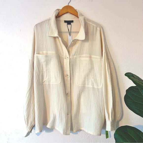 SANCTUARY Kiera Cotton Gauze Jacket Muslin Size 3X NWT - Picture 2 of 15